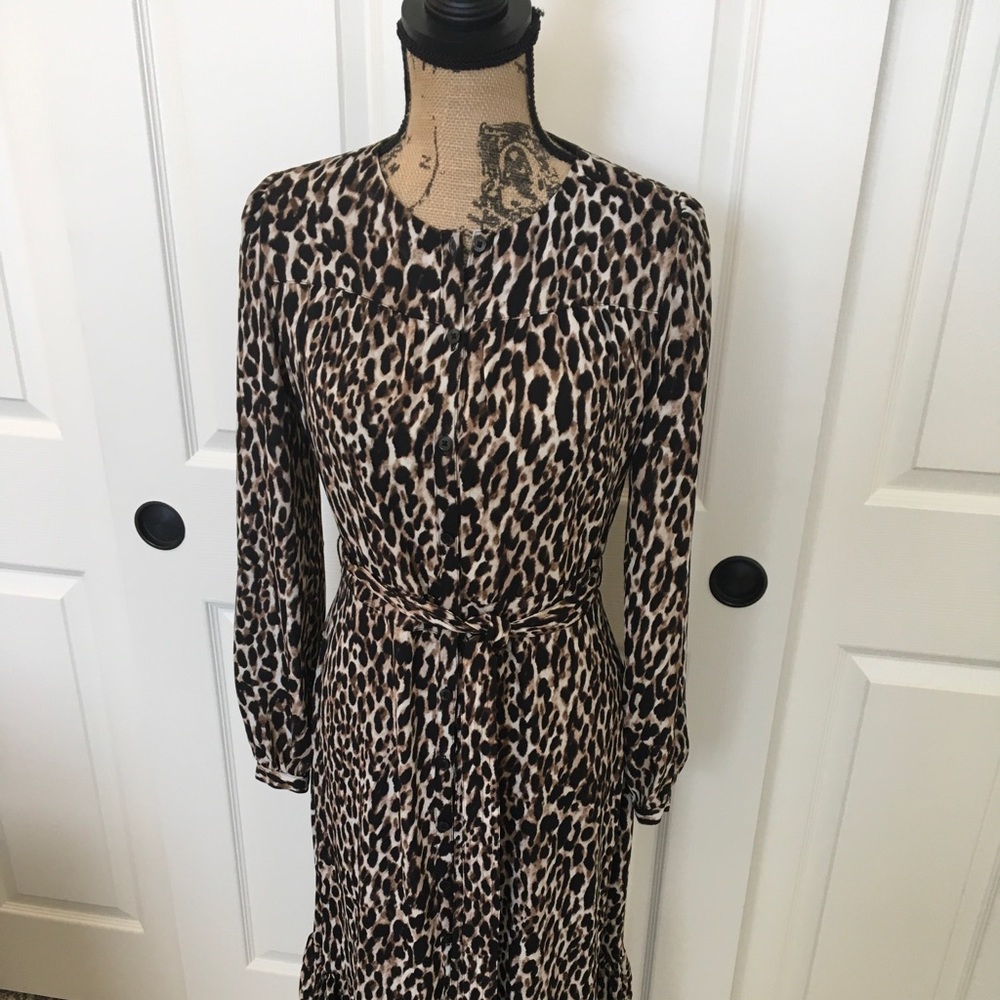 Animal print midi dress Sz 4